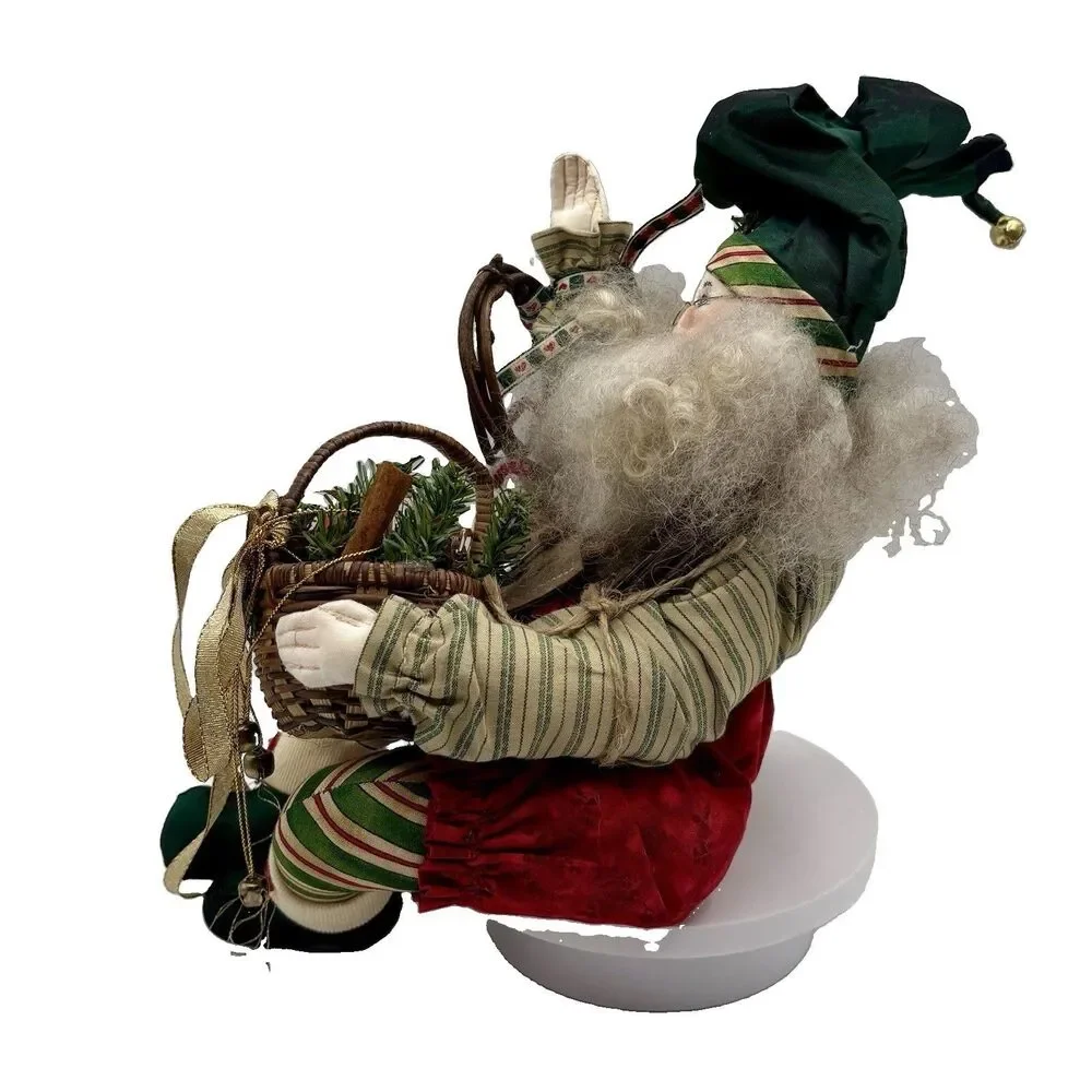 Vtg Old World Santa Claus Father Christmas Shelf Sitter Handmade Holiday Decor